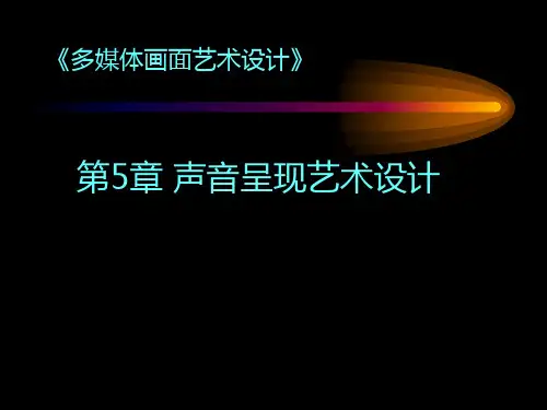多媒体画面艺术第5章概论