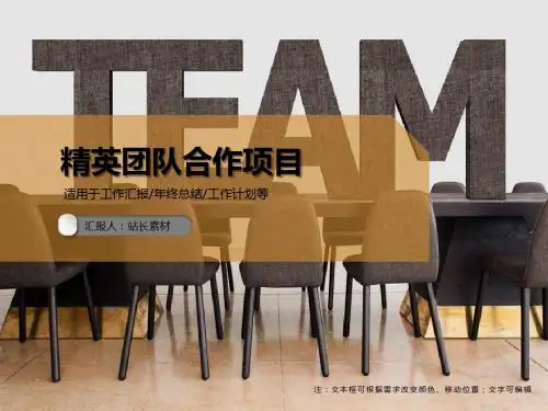 企业团队合作通用的PPT模板