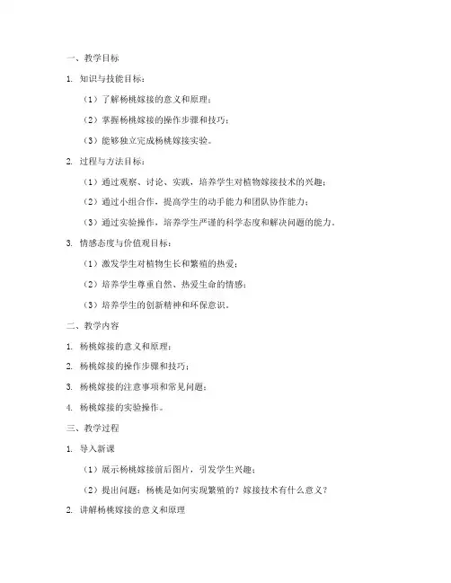 杨桃嫁接教学设计方案