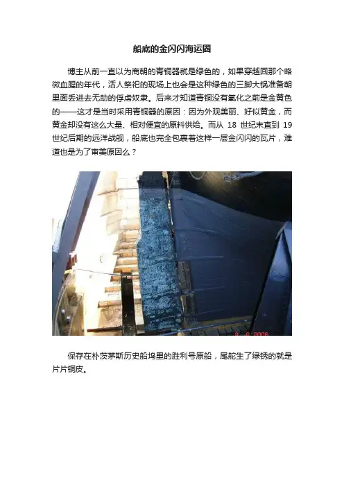 船底的金闪闪海运圈