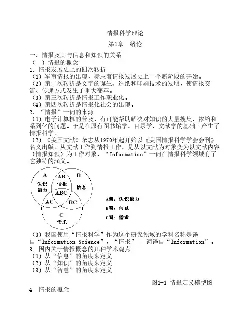 情报学复习资料(1)