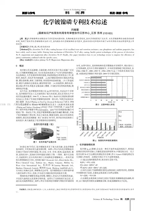 化学镀镍磷专利技术综述