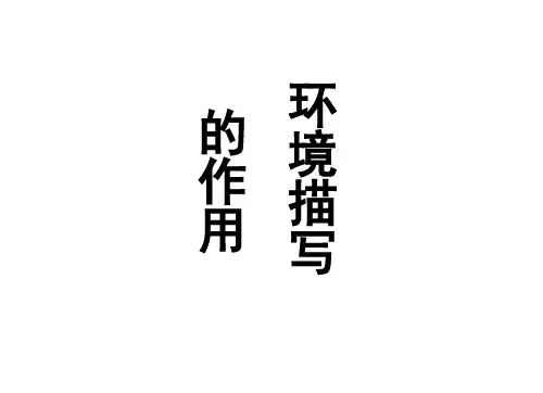(完整版)环境描写的作用