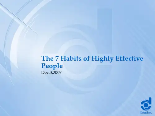 7 HABITS(高效能人士的7个习惯)