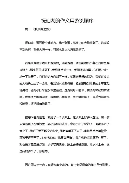 抚仙湖的作文用游览顺序