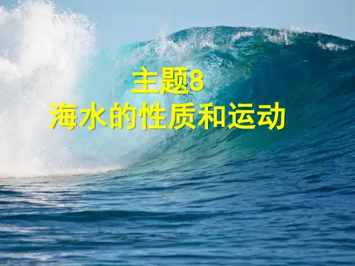上海新教材高一地理 主题8 海水的性质和运动