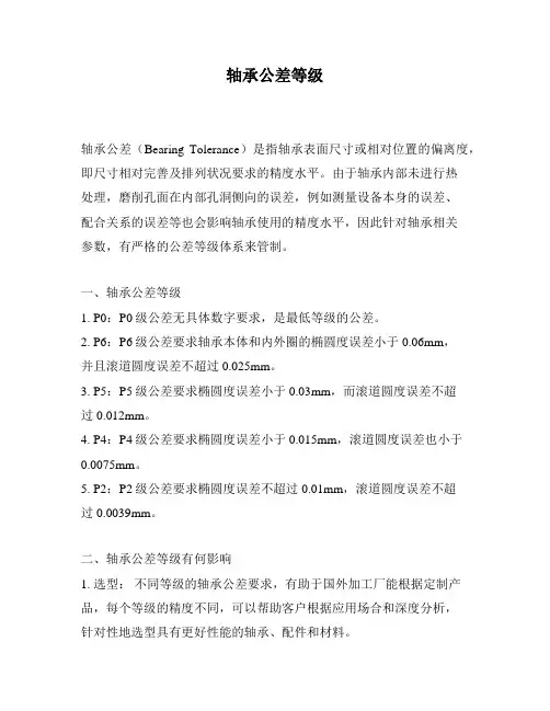 轴承公差等级