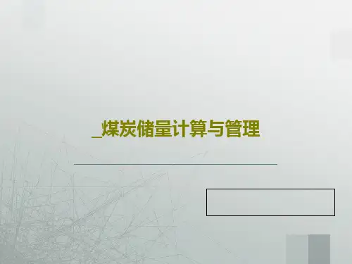 _煤炭储量计算与管理共53页文档