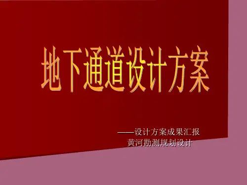 地下通道设计方案ppt课件