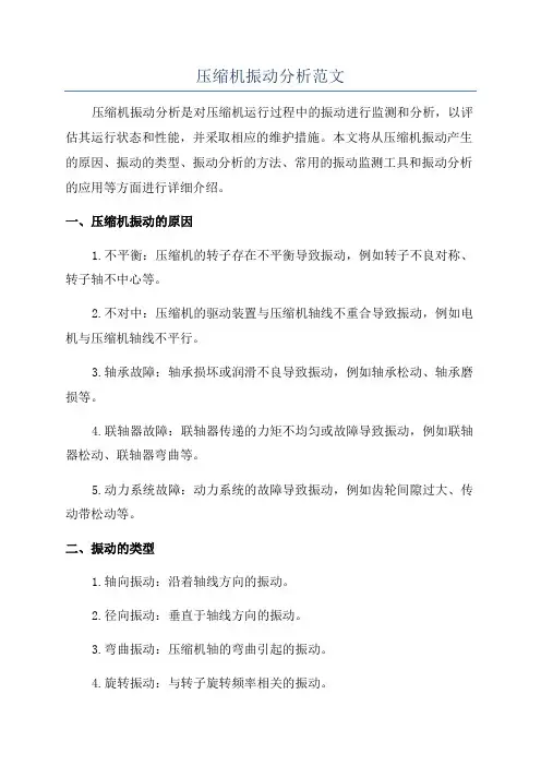 压缩机振动分析范文