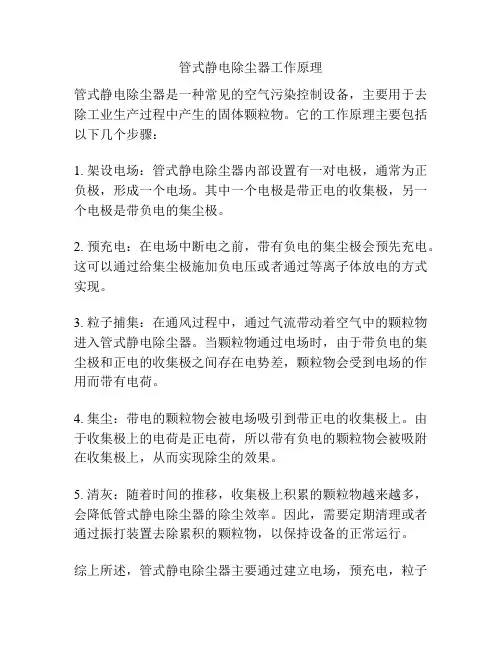 管式静电除尘器工作原理