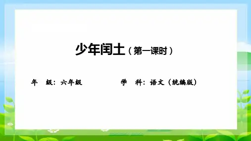 25.《少年闰土》第一课时课件(共28张PPT).ppt