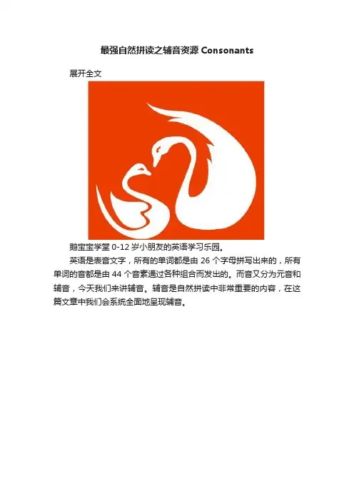 最强自然拼读之辅音资源Consonants