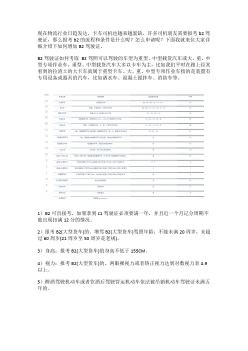 B2驾驶证详细增驾指南