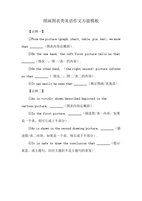 图画图表类英语作文万能模板