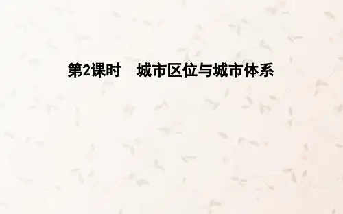 第2课时 城市区位与城市体系 高考地理(鲁教版)一轮复习课件