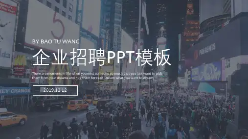 企业招聘通用模板(共24张PPT)