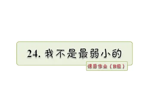 二年级下册语文24 我不是最弱小的 课后作业(B组)
