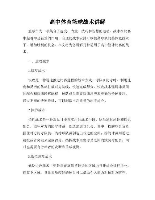 高中体育篮球战术讲解