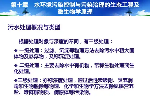 第十章水环境污染控制与治理的生态工程及微生物学原理PPT课件