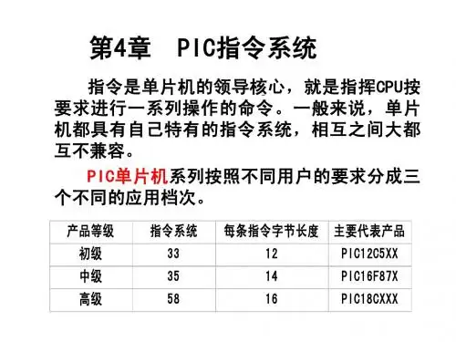 PIC单片机原理及应用(第四章)