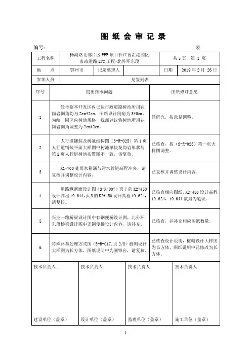 图纸会审意见