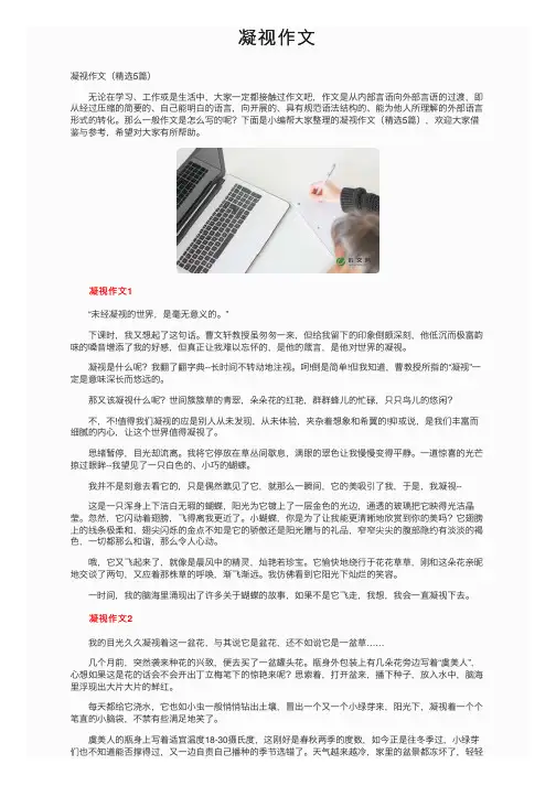 凝视作文——精选推荐