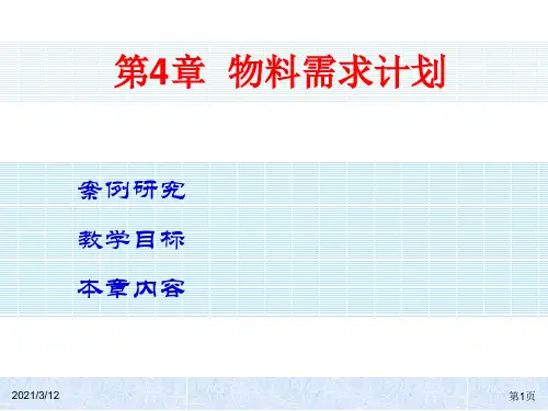 ERP系统物料需求计划PPT课件