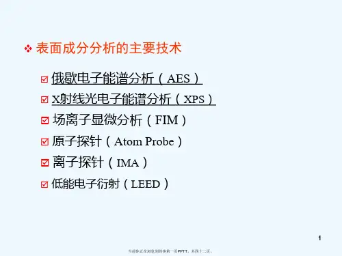 俄歇电子能谱分析+光电子能谱