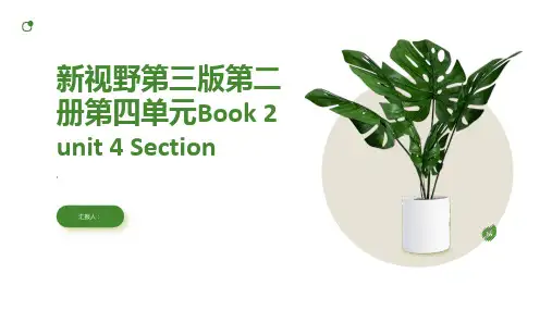 新视野第三版第二册第四单元Book 2 unit 4 Section A