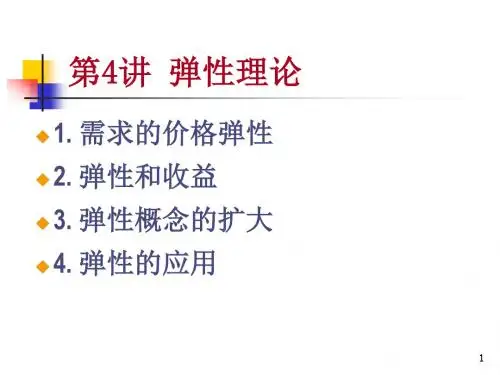 微观经济学4弹性