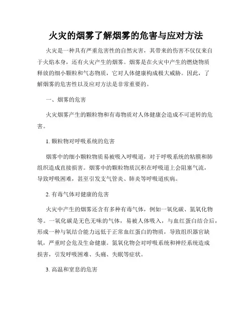 火灾的烟雾了解烟雾的危害与应对方法