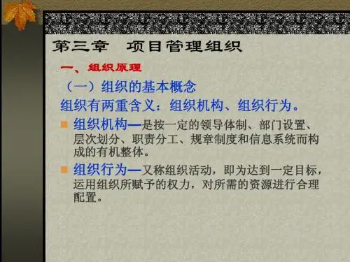 工程项目管理组织