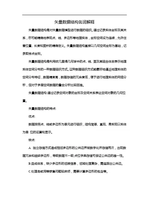 矢量数据结构名词解释