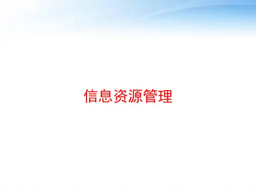 信息资源管理 ppt课件