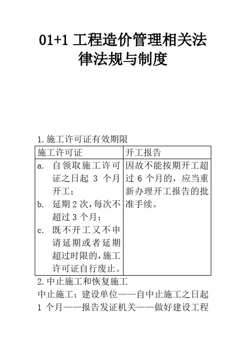 二级造价工程师资格考试基础科目复习资料全