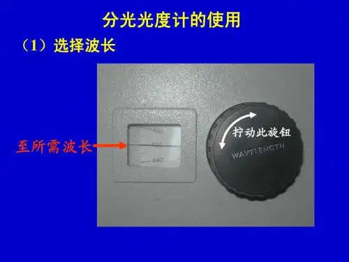 分光光度计的使用
