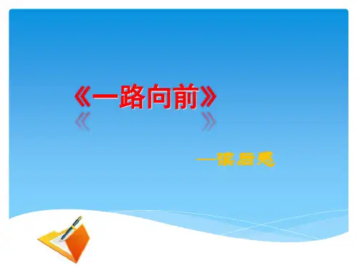 经典PPT读后感《一路向前》