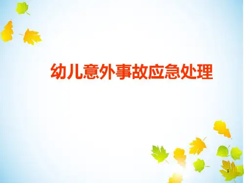 幼儿园意外事故处理PPT课件
