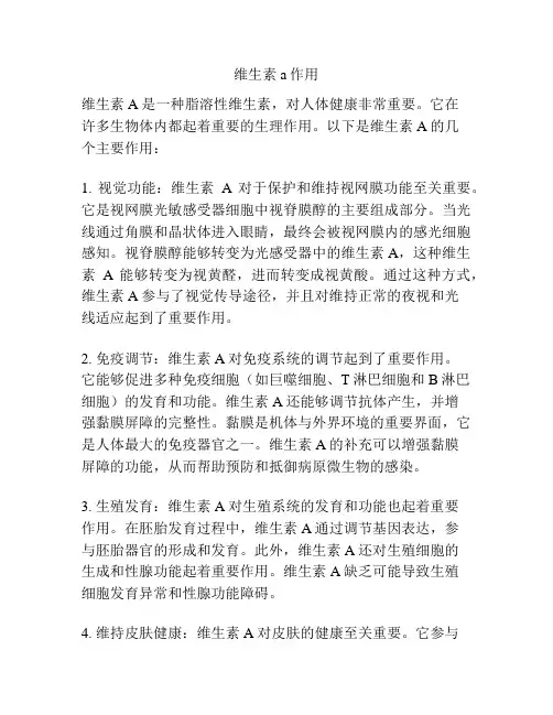 维生素a作用