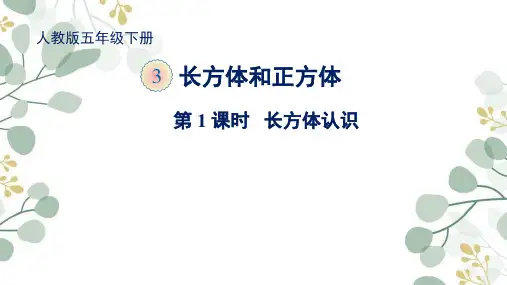 长方体认识课件(共20张PPT)人教版五年级下册数学