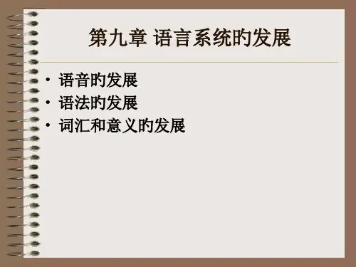 语言系统的发展