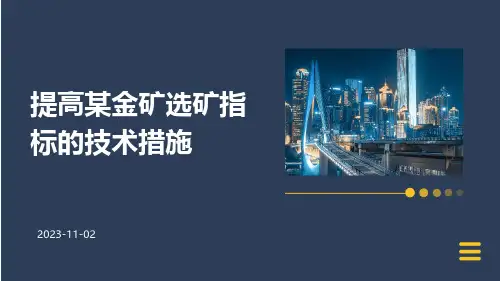 提高某金矿选矿指标的技术措施