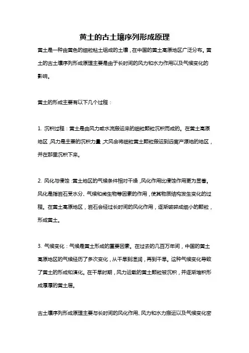 黄土的古土壤序列形成原理