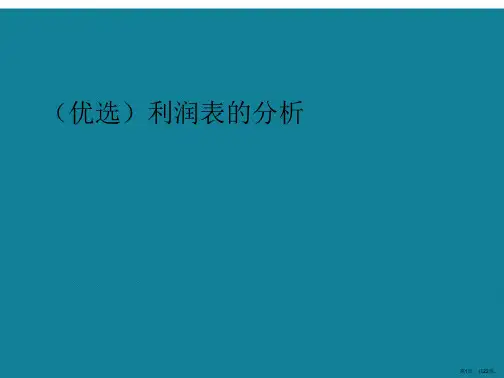 利润表的分析ppt详解.