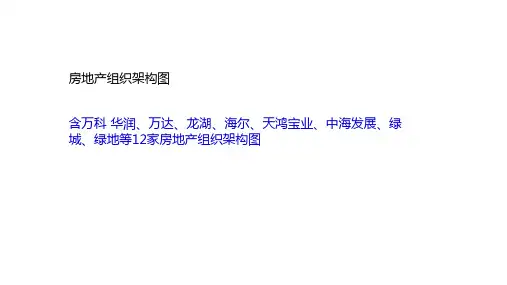 各房地产公司组织架构图