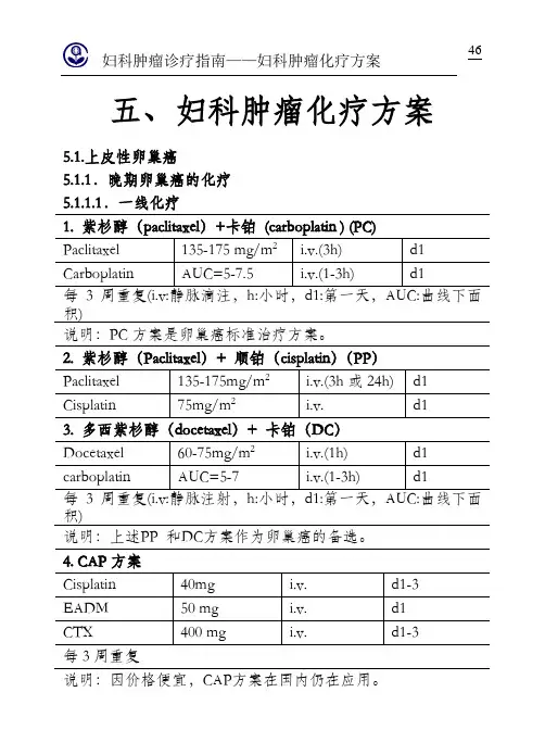 化疗方案
