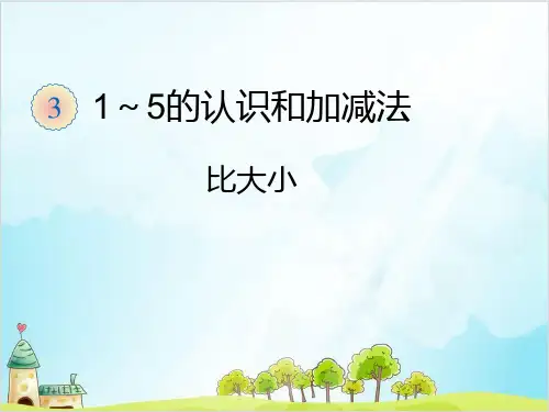 一年级【上】数学- 比大小人教新课标-优秀课件(14张)