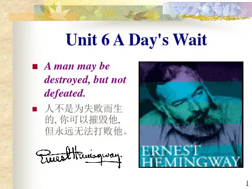 A Day's wait (Unit 6)
