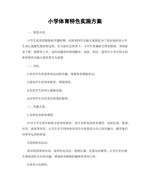 小学体育特色实施方案